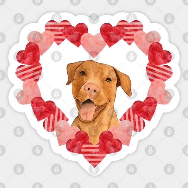 hand drawn dog heart Sticker by Mako Design 